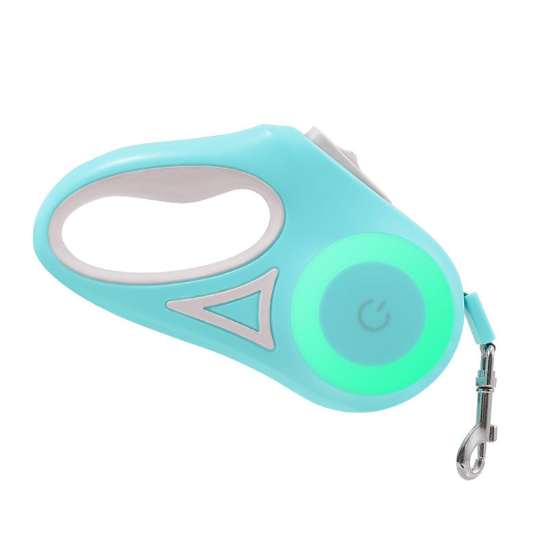 2-in-1 Retractable Dog Leash with LED Light & Collar – For Small & Medium Pets