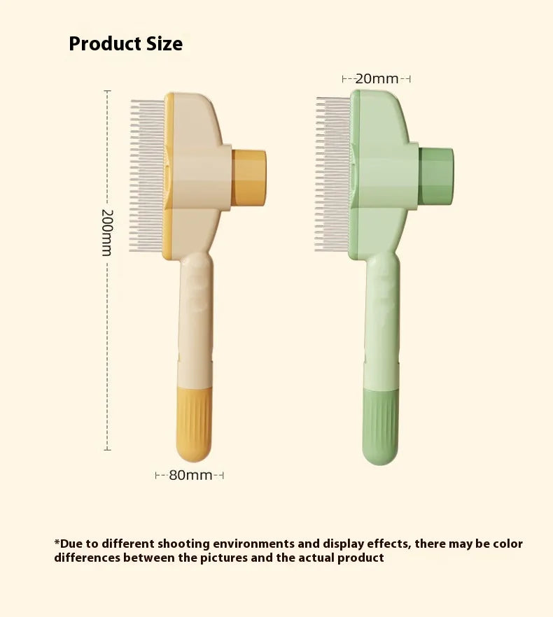 Professional Self-Cleaning Pet Comb for Dogs & Cats – Flea & Shedding Grooming Tool