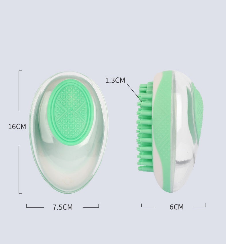 2-in-1 Pet Bath & Grooming Brush – Soft Silicone Deshedding & Shampoo Dispenser for Dogs & Cats