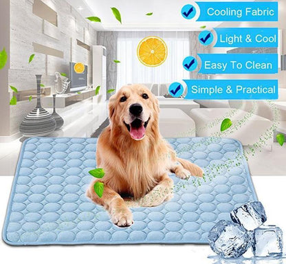 Pet Cooling Pad – Ice Silk Breathable Mat for Dogs & Cats | Summer Cooling Bed