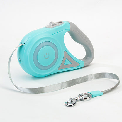 2-in-1 Retractable Dog Leash with LED Light & Collar – For Small & Medium Pets