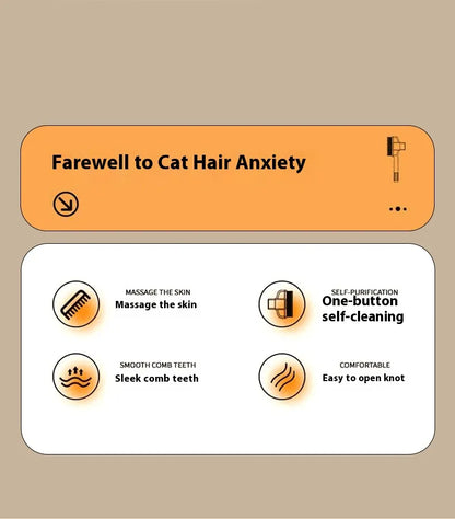 Professional Self-Cleaning Pet Comb for Dogs & Cats – Flea & Shedding Grooming Tool