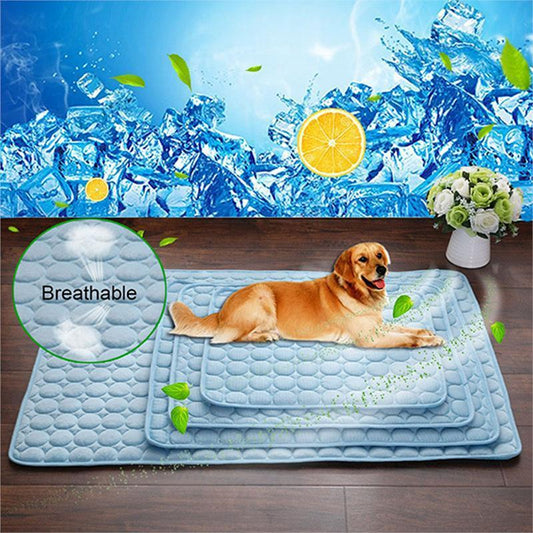 Pet Cooling Pad – Ice Silk Breathable Mat for Dogs & Cats | Summer Cooling Bed