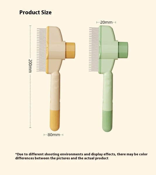 Professional Self-Cleaning Pet Comb for Dogs & Cats – Flea & Shedding Grooming Tool