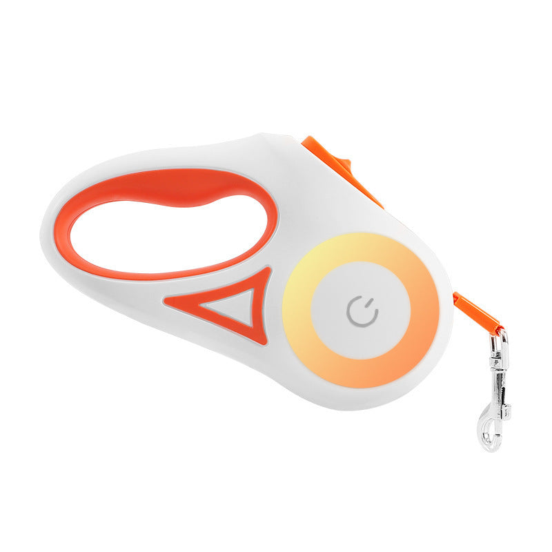 2-in-1 Retractable Dog Leash with LED Light & Collar – For Small & Medium Pets