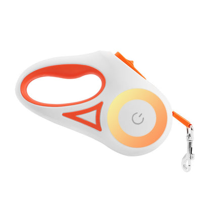 2-in-1 Retractable Dog Leash with LED Light & Collar – For Small & Medium Pets