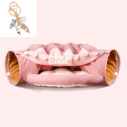 Collapsible Cat Tunnel Bed – Cozy Hideaway & Play Tube for Indoor Cats