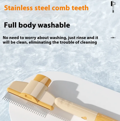 Professional Self-Cleaning Pet Comb for Dogs & Cats – Flea & Shedding Grooming Tool